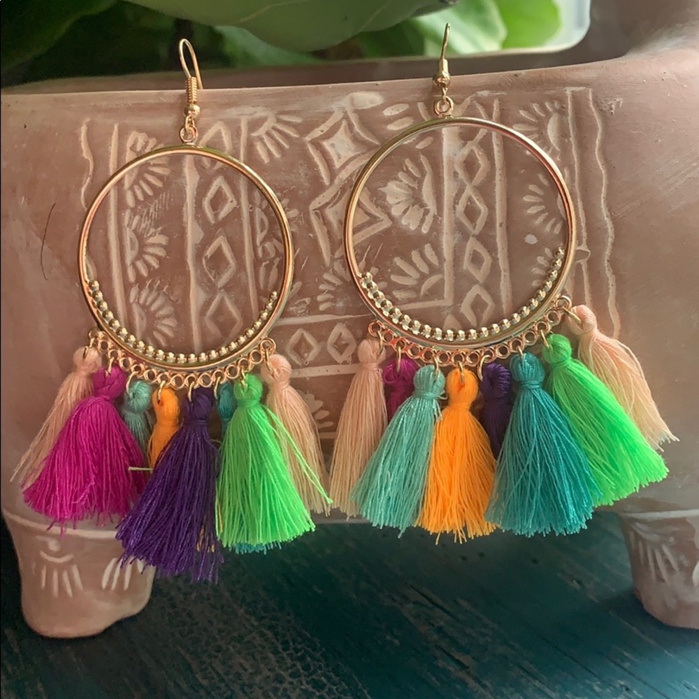 New Boho Chic Colorful Tassel Earrings 🦋 3/$25